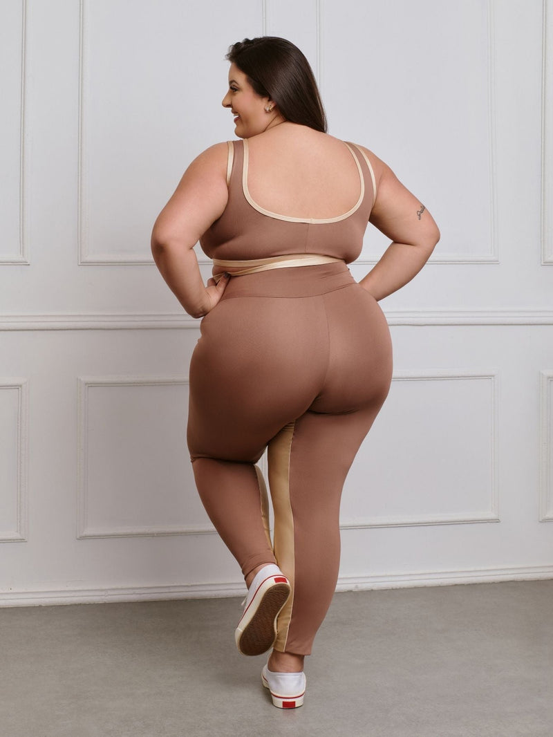 Conjunto Fitness Plus Size (calça + top)