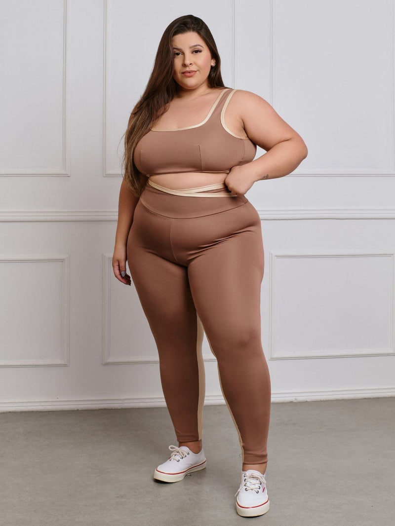 Conjunto Fitness Plus Size (calça + top)