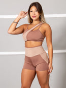 Conjunto fitness Detalhe em Tule (bermuda+top)