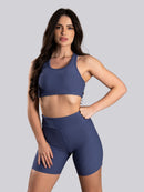 Conjunto Canelado (Bermuda + Top S/Bojo)