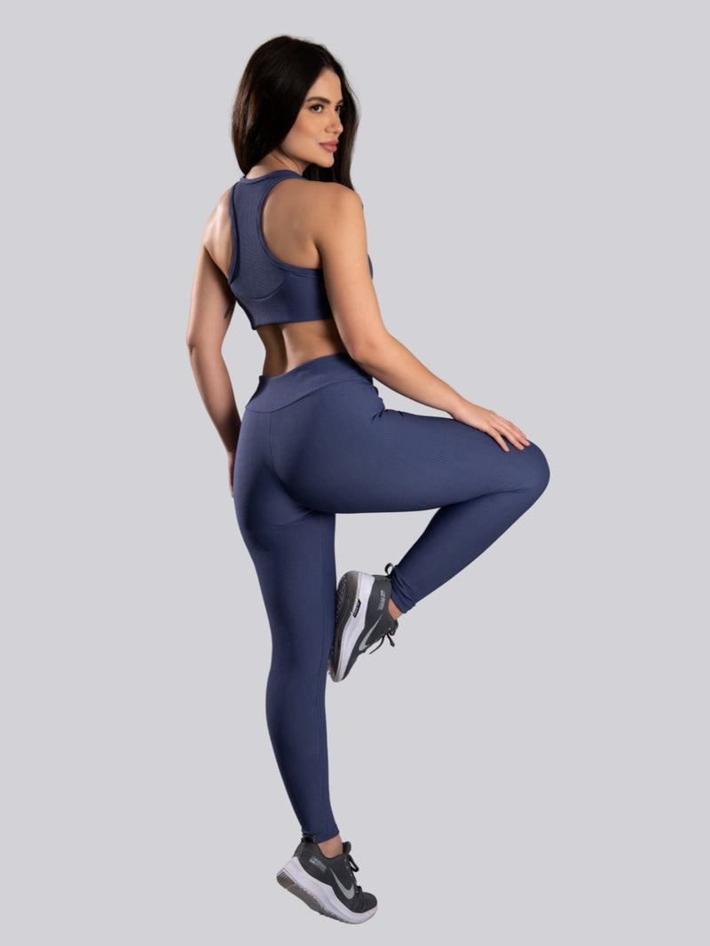 Conjunto Canelado  (Calça +Top S/Bojo)