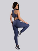 Conjunto Canelado  (Calça +Top S/Bojo)