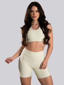 Conjunto Canelado (Bermuda + Top S/Bojo)