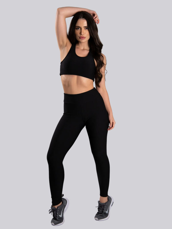 Conjunto Canelado  (Calça +Top S/Bojo)