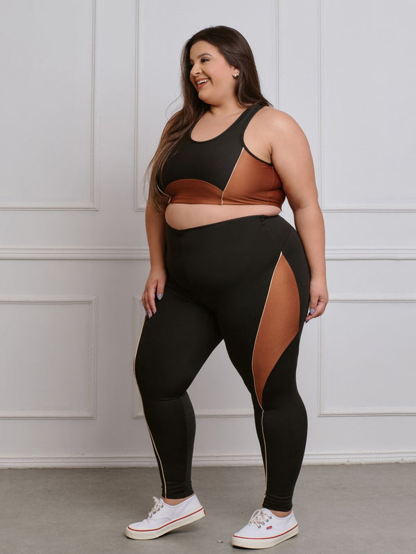 Conjunto Fitness Plus Size (calça + top)