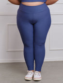 Calça Legging Canelado Fitness Plus Size
