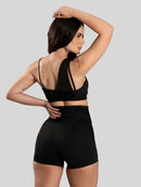 KIT 2 Conjuntos fitness Detalhe em Tule (bermuda+top)