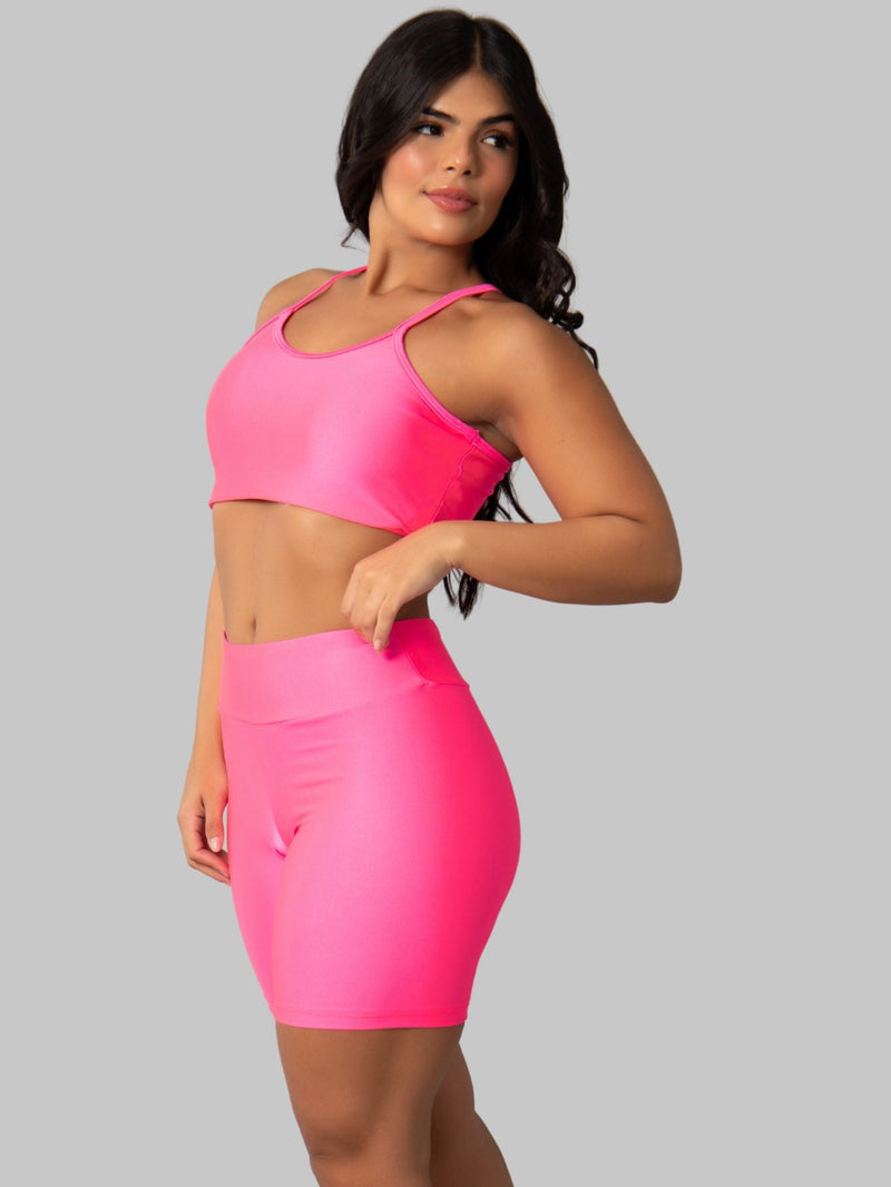 Conjunto Brilhoso (Bermuda + Top C/Bojo)