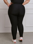 Calça Legging Canelado Fitness Plus Size