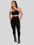 Conjunto fitness Detalhe em Tule (calça+top)
