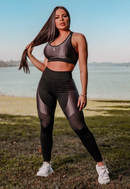 Conjunto Legging Detalhe Cirrê  + Top C/bojo